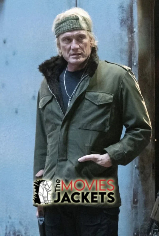 Expendables 4 Dolph Lundgren Green Jacket