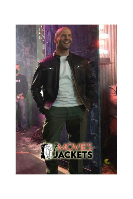 Expendables 4 Jason Statham Black Leather Jacket