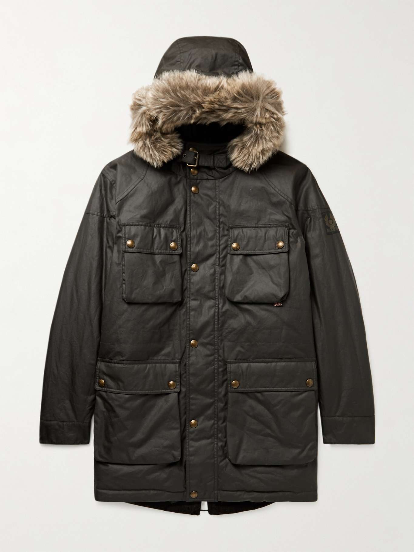 Faux Fur Padded Cotton Parka Jacket