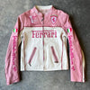 Ferrari Pink Fan-Made Leather Jacket