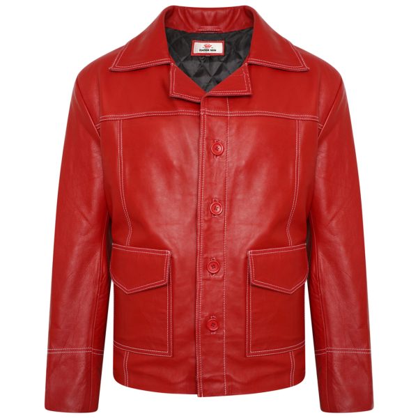Fight Club Brad Pitt Red Jacket