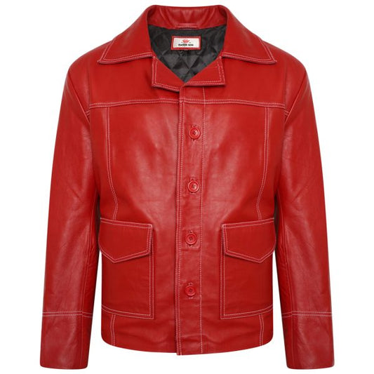 Fight Club Brad Pitt Red Jacket