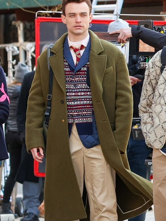 Gossip Girl S02 Max Wolfe Green Coat