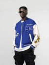 Harsh and Cruel Embroidered Clouds Varsity Jacket