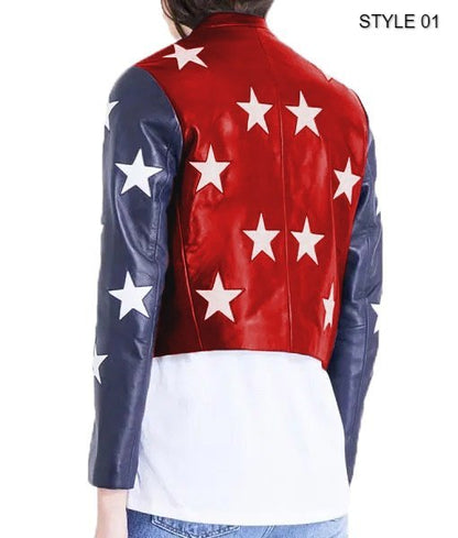 Independence Day Womens Cropped Jacket