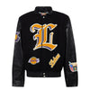 Jeff Hamilton Los Angeles Lakers Wool & Leather Jacket