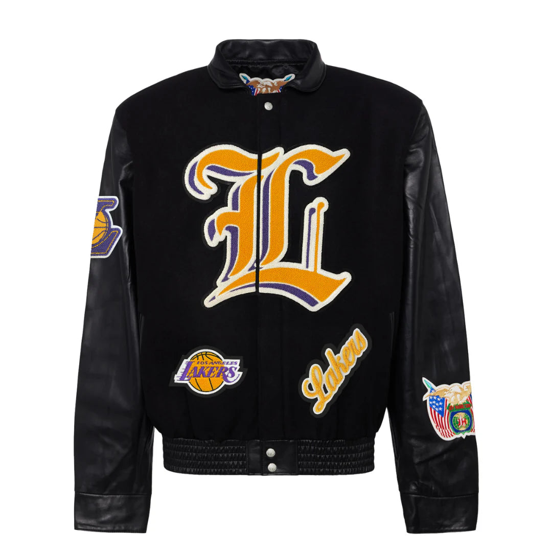 Jeff Hamilton Los Angeles Lakers Wool & Leather Jacket