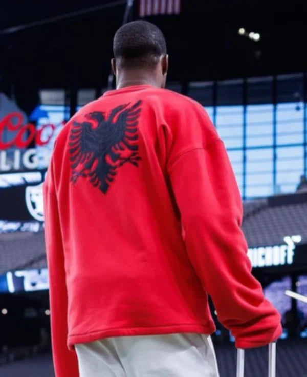 Joshua Keith Palmer Red Albanian Eagle Sweatshirt