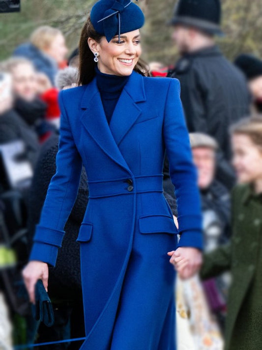 Kate Middleton Blue McQueen Coat
