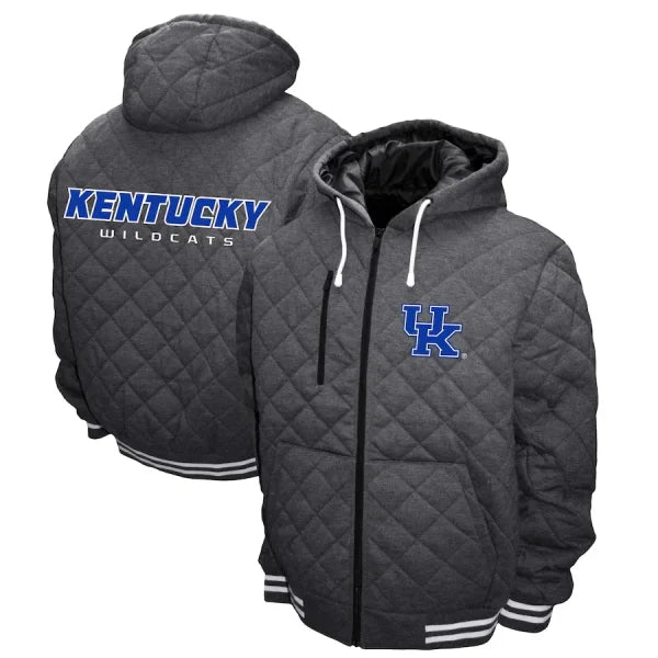 Kentucky Wildcats Gray Diamond Quilted Jacket