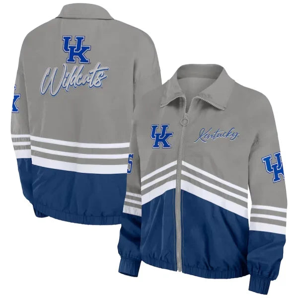 Kentucky Wildcats Vintage Gray Windbreaker Jacket