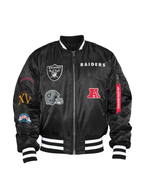 Las Vegas Raiders X Alpha X New Era MA-1 Jacket