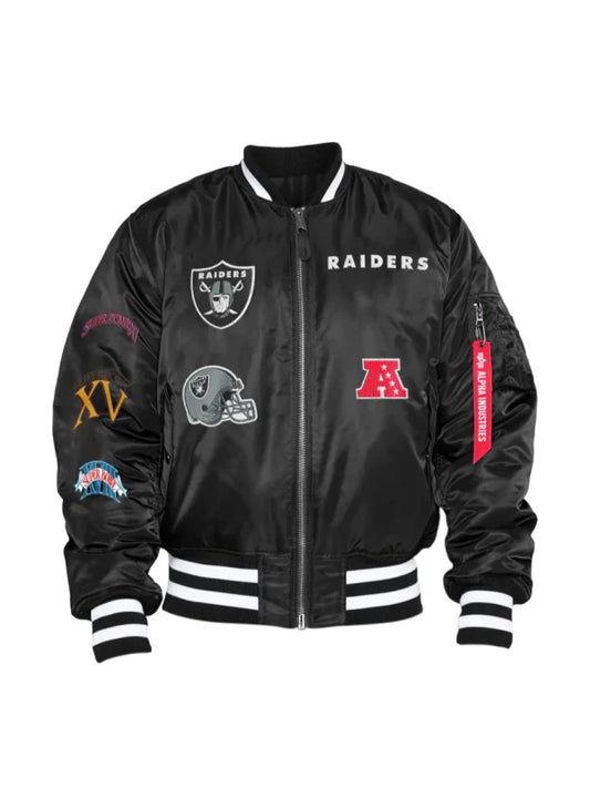 Las Vegas Raiders X Alpha X New Era MA-1 Jacket