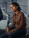 Lift 2024 Gugu Mbatha-Raw Brown Jacket