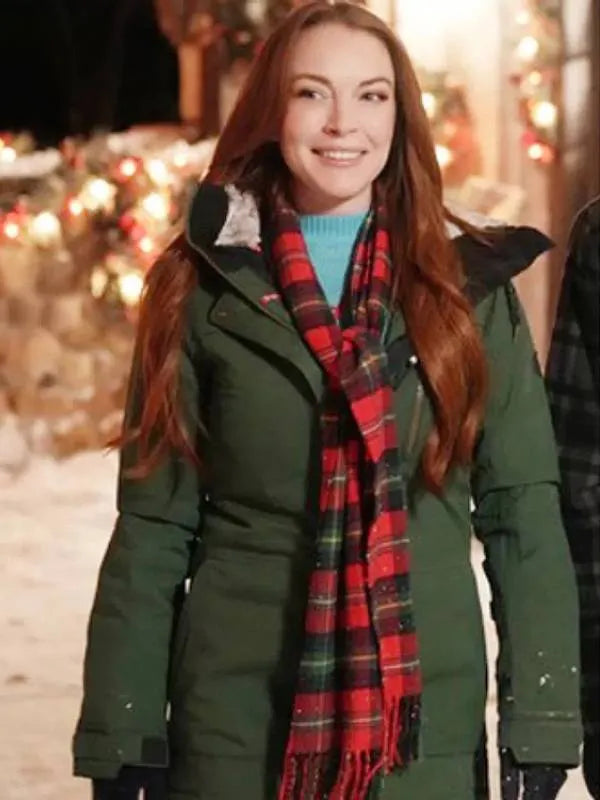 Falling for Christmas 2022 Lindsay Lohan Green Jacket