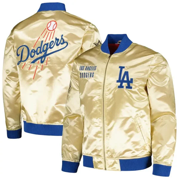 Los Angeles Dodgers Mitchell & Ness Gold Satin Jacket