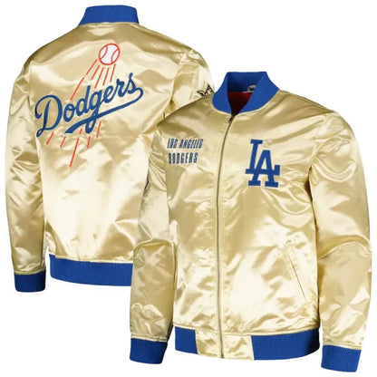Los Angeles Dodgers Mitchell & Ness Gold Satin Jacket