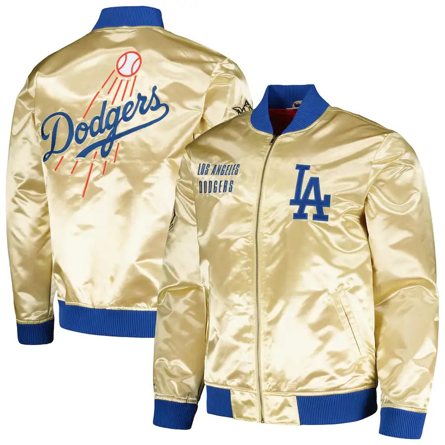 Los Angeles Dodgers Mitchell & Ness Gold Satin Jacket