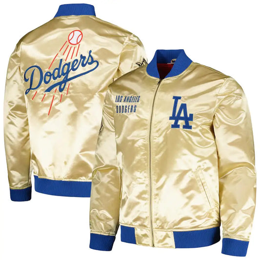 Los Angeles Dodgers Mitchell & Ness Gold Satin Jacket