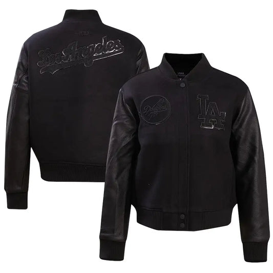 Los Angeles Dodgers Pro Standard Black Triple Wool Jacket