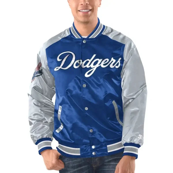 Los Angeles Dodgers Starter Royal/Grey Satin Jacket