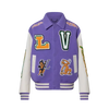 Louis Vuitton Purple & White Multi-Patches Varsity Jacket