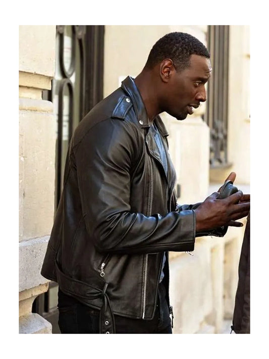 Lupin S03 Assane Black Leather Jacket