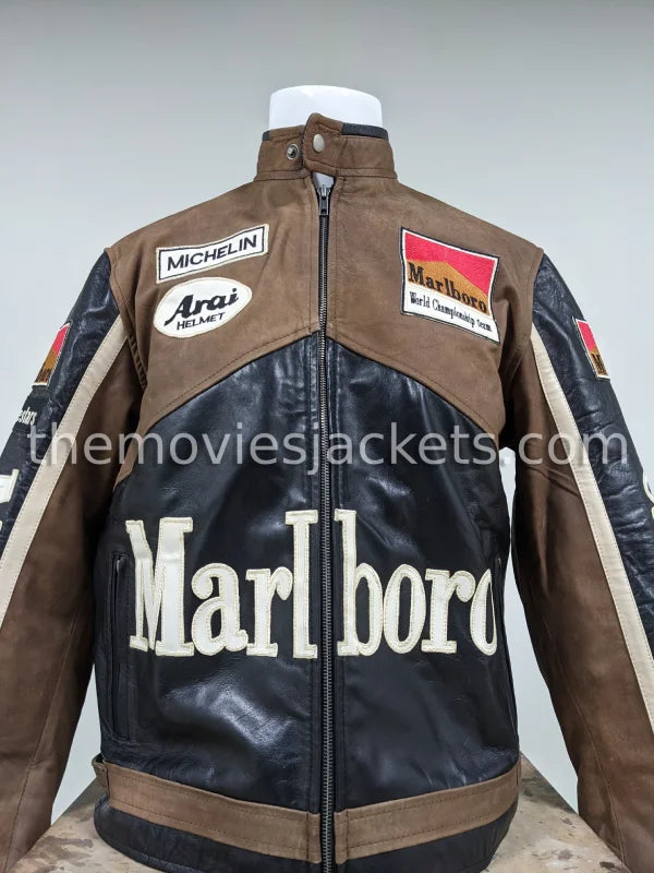 Marlboro Lambskin Cafe Racer Jacket
