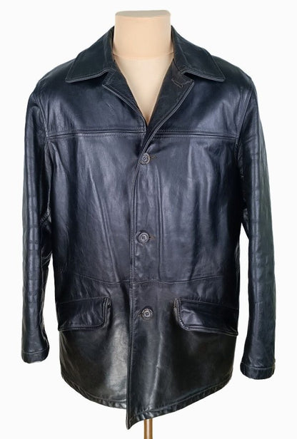 Marlboro Vintage Black Leather Jacket