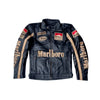 Marlboro Vintage Racing Biker Leather Jacket