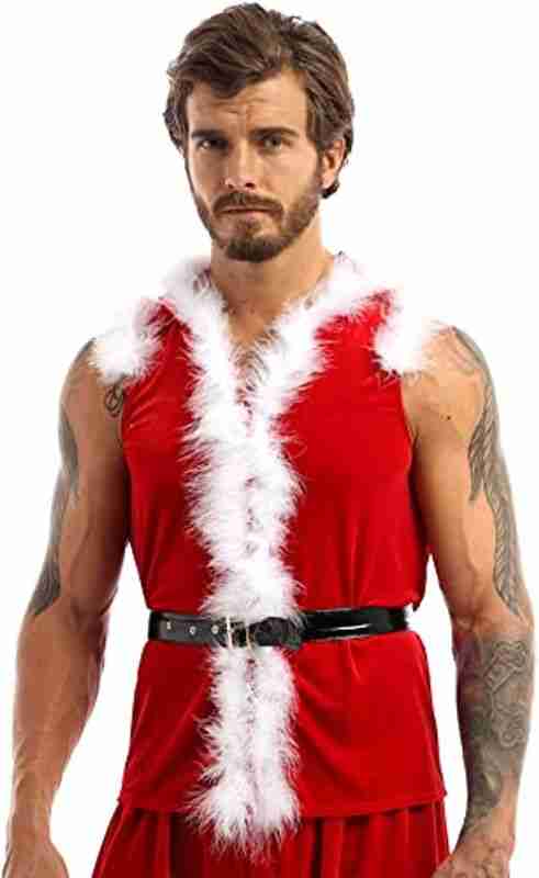 Men Faux Fur Christmas Vest