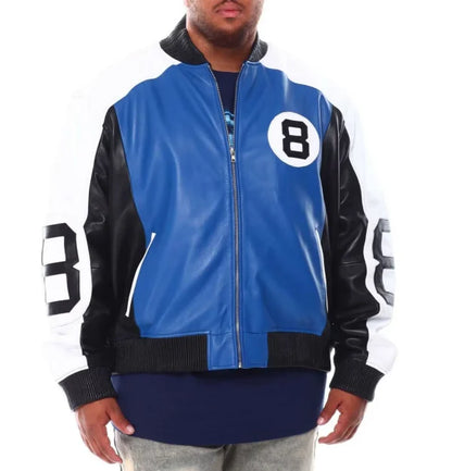 Men’s 8 Ball Genuine Leather Jacket B&T