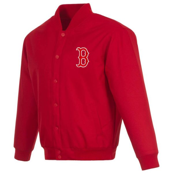 Men’s Boston Red Sox JH Design Red Varsity Jacket