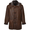 Mens Genuine Sheepskin Leather Trench Coat