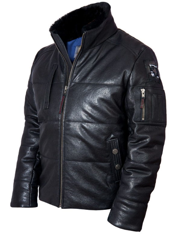 Men’s Leather Parka Jacket