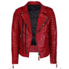 Christmas Men’s Red Biker Leather Jacket