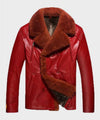 Mens Red Shearling Jacket