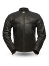 Men’s Turbine Black Biker Leather Jacket