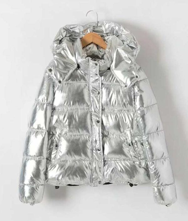 Silver Puffer Down Jacket