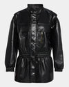 Mother The Carry All Faux Leather Parka