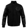 NBA Brooklyn Nets Triple Black Varsity Jacket