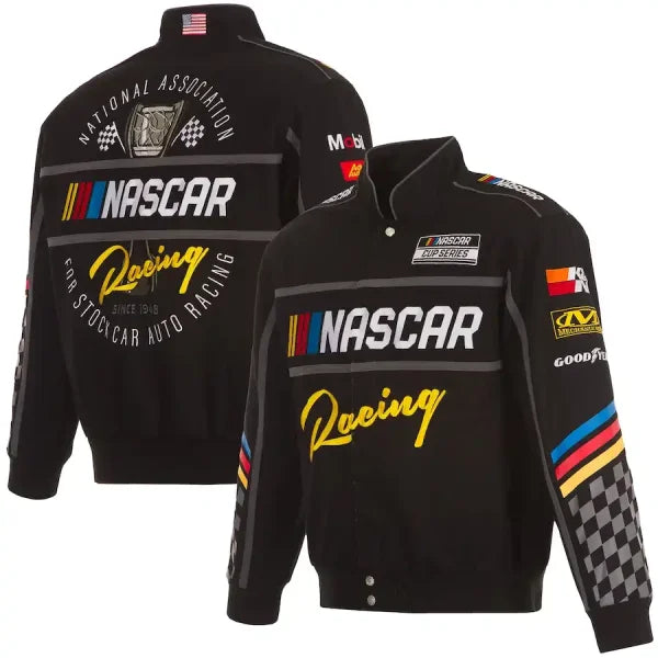 Nascar JH Design Black Twill Driver Uniform Jacket