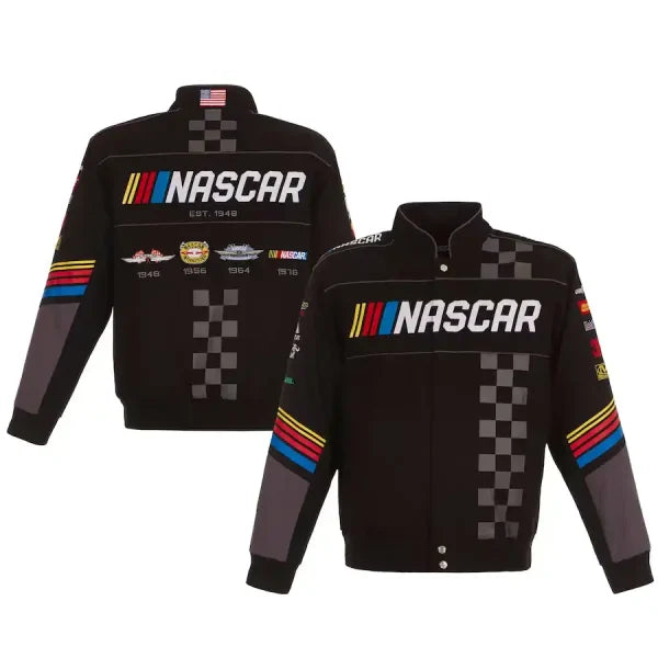Nascar JH Design Black Twill Logo Uniform Jacket
