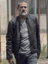 Season 9 The Walking Dead Negan Black Leather Jacket