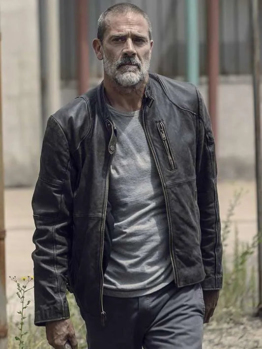 Season 9 The Walking Dead Negan Black Leather Jacket