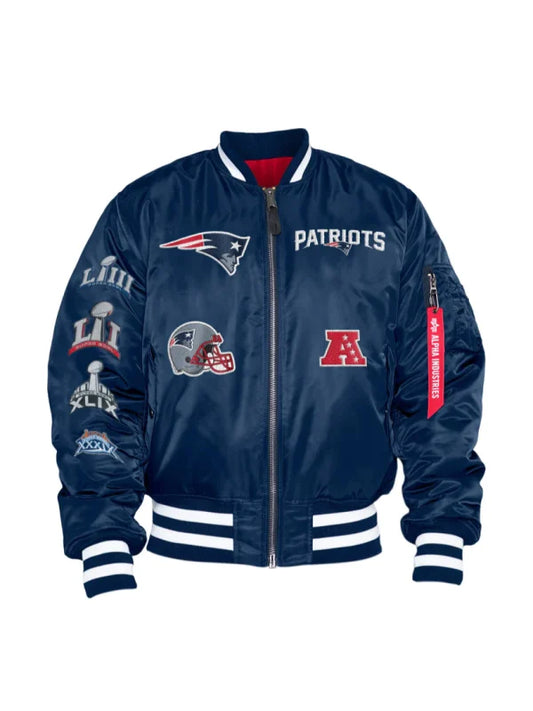 New England Patriots X Alpha X New Era Navy Jacket