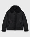 OVO Aviator Black Leather Jacket