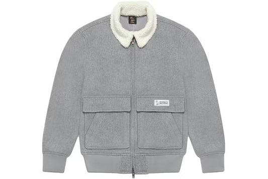 OVO Aviator Heather Grey Wool Jacket
