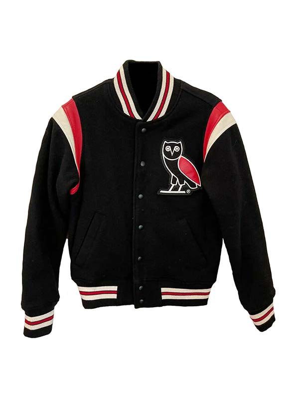 OVO Black Red Varsity Limited Jacket