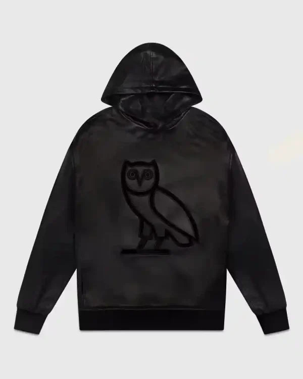 OVO OG Leather Black Hoodie